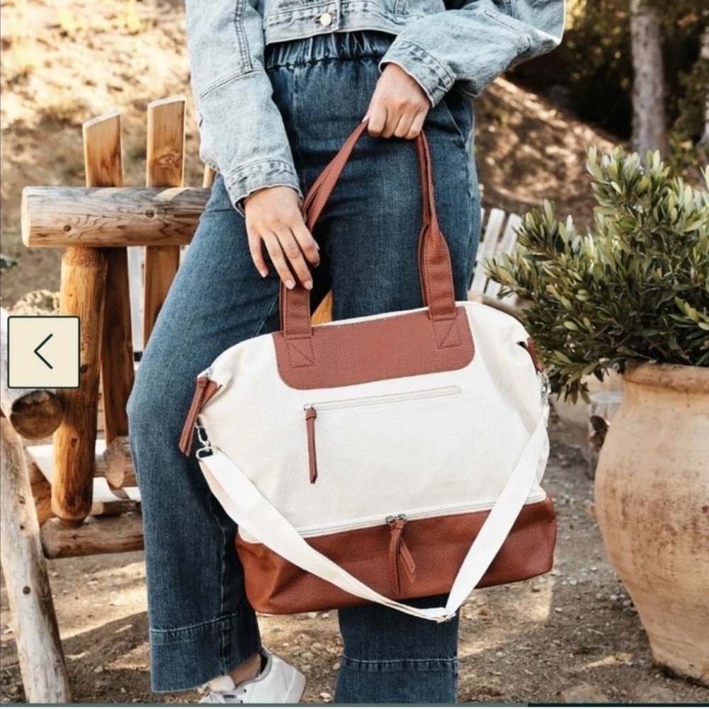 Graf Lantz Tan and Cream Women's Tote Bae